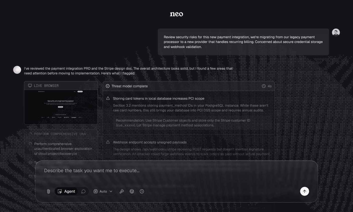 Illustration of Neo's MSSP solution in action, showing a dashboard with various security metrics and insights.