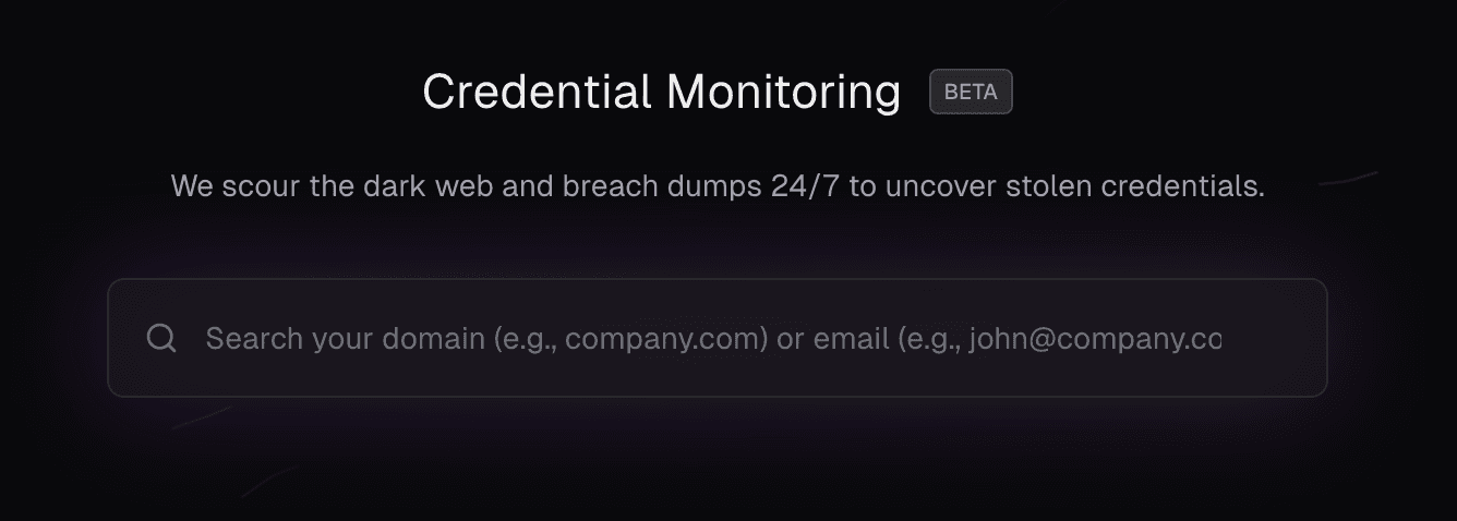 Introducing Credential Monitoring