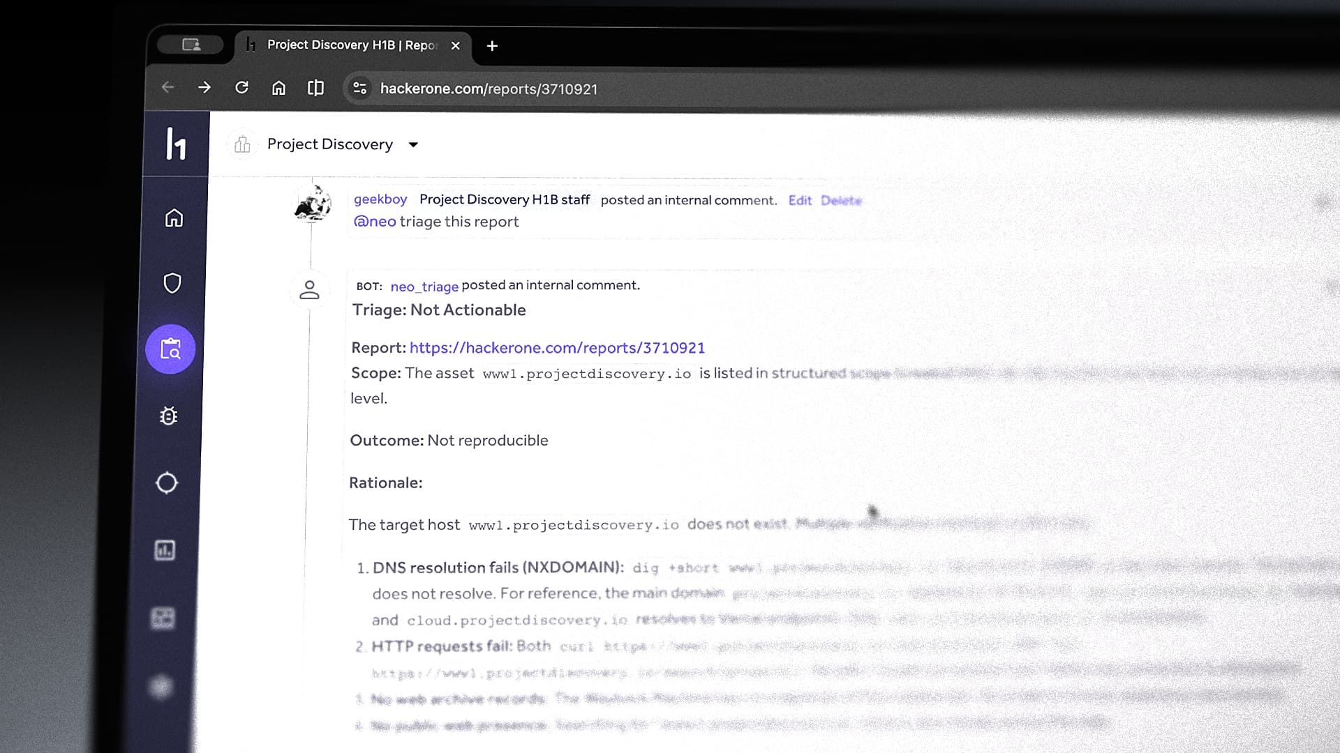 HackerOne triage integration