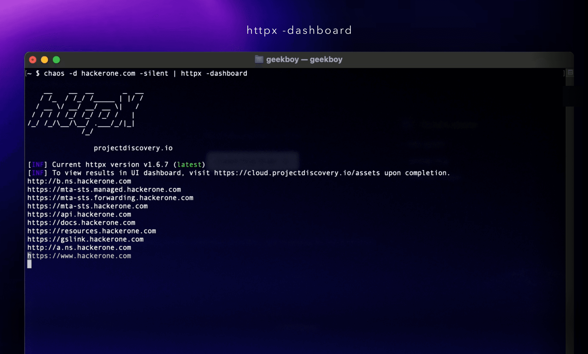 Introducing the httpx dashboard