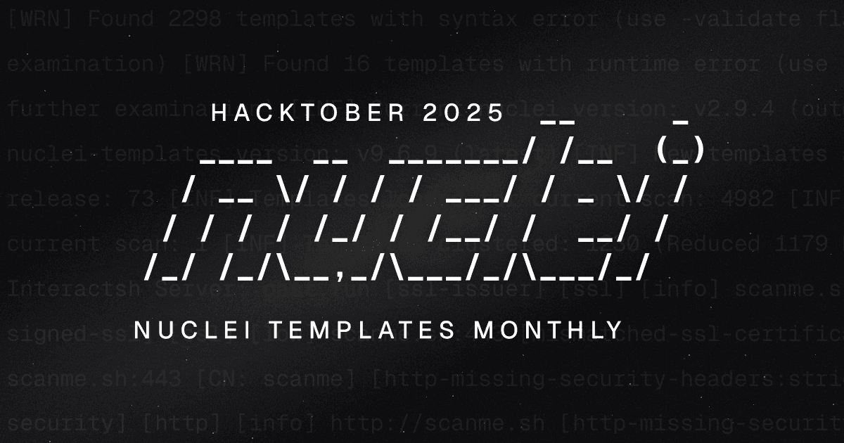 Hacktober 2025 - Nuclei Templates